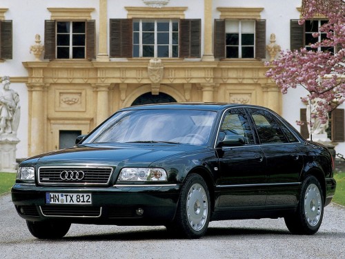 Характеристики автомобиля Audi A8 4.2 AT quattro Long (06.1999 - 09.2002): фото, вместимость, скорость, двигатель, топливо, масса, отзывы