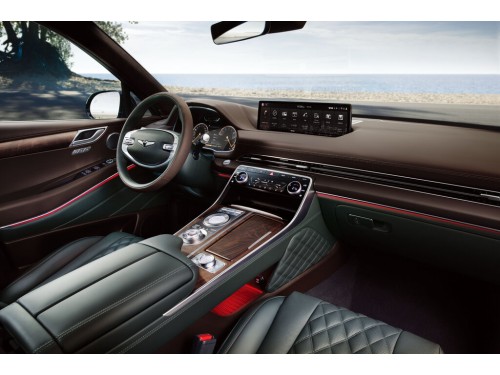 Характеристики автомобиля Genesis GV80 2.5 T-GDI AT 2WD 7 seats (02.2020 - н.в.): фото, вместимость, скорость, двигатель, топливо, масса, отзывы