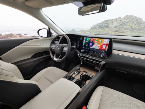 Характеристики автомобиля Lexus RX350h 2.5h CVT 4WD Luxury Line (11.2022 - н.в.): фото, вместимость, скорость, двигатель, топливо, масса, отзывы