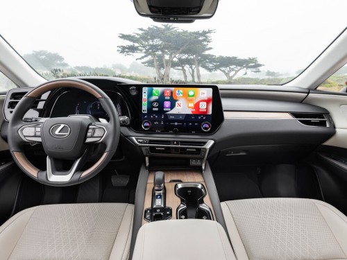 Характеристики автомобиля Lexus RX350h 2.5h CVT 4WD Luxury (11.2022 - н.в.): фото, вместимость, скорость, двигатель, топливо, масса, отзывы
