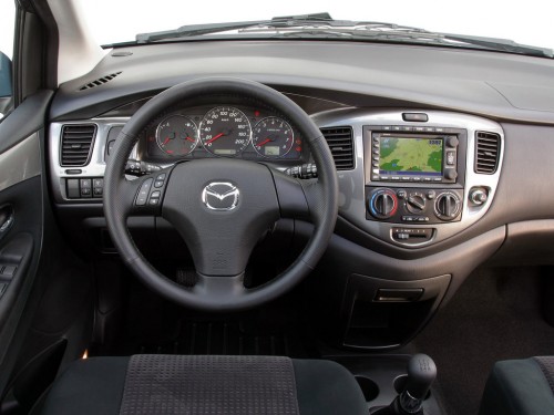 Характеристики автомобиля Mazda MPV 2.5 AT (04.2002 - 09.2003): фото, вместимость, скорость, двигатель, топливо, масса, отзывы