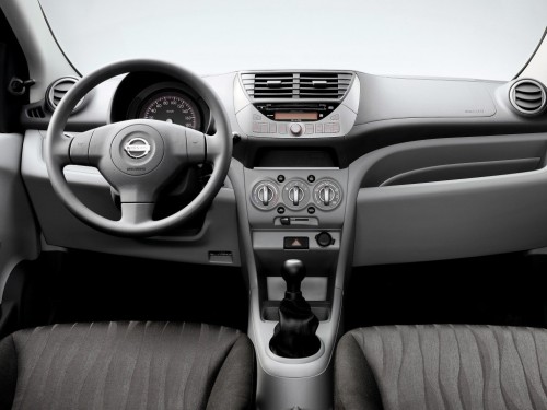 Характеристики автомобиля Nissan Pixo 1.0 AT Acenta (03.2009 - 11.2013): фото, вместимость, скорость, двигатель, топливо, масса, отзывы