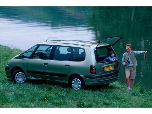 Характеристики автомобиля Renault Espace 1.9 dTi MT RXE (02.1999 - 08.2000): фото, вместимость, скорость, двигатель, топливо, масса, отзывы