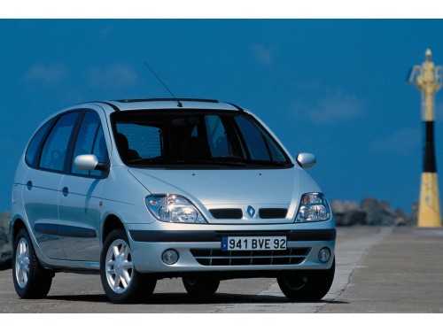 Характеристики автомобиля Renault Scenic 1.9 dTi AT RT (03.1999 - 05.2000): фото, вместимость, скорость, двигатель, топливо, масса, отзывы