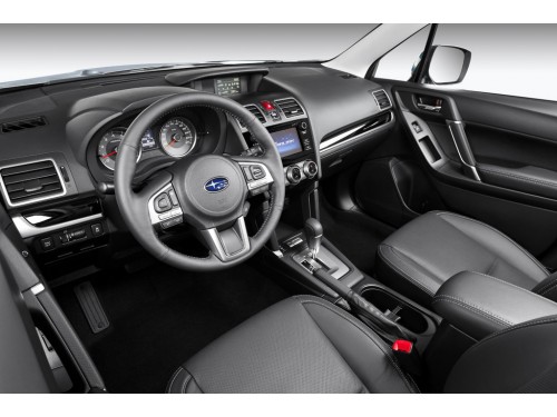 Характеристики автомобиля Subaru Forester 2.0i CVT VF Standard (01.2017 - 01.2019): фото, вместимость, скорость, двигатель, топливо, масса, отзывы