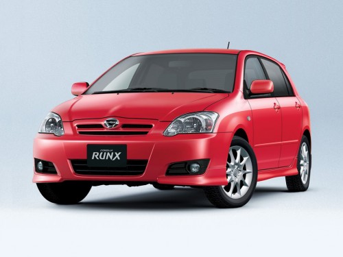 Характеристики автомобиля Toyota Corolla Runx 1.5 X Aero Tourer 4WD (04.2004 - 11.2004): фото, вместимость, скорость, двигатель, топливо, масса, отзывы