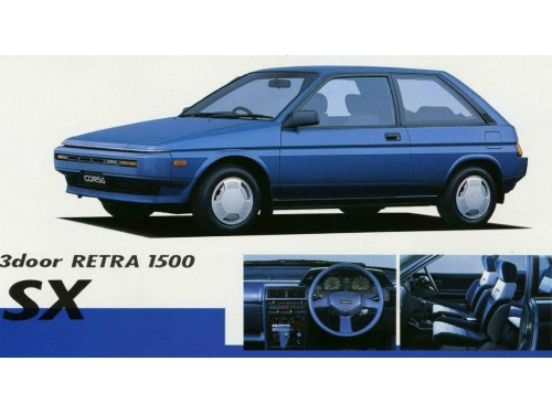 Характеристики автомобиля Toyota Corsa 1.5 Retra SX (05.1986 - 04.1988): фото, вместимость, скорость, двигатель, топливо, масса, отзывы